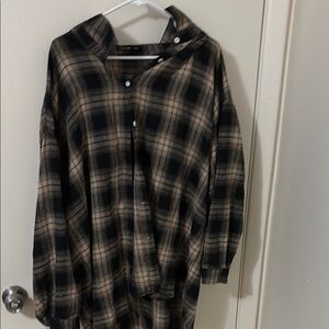 Plaid Button-Up Shirt